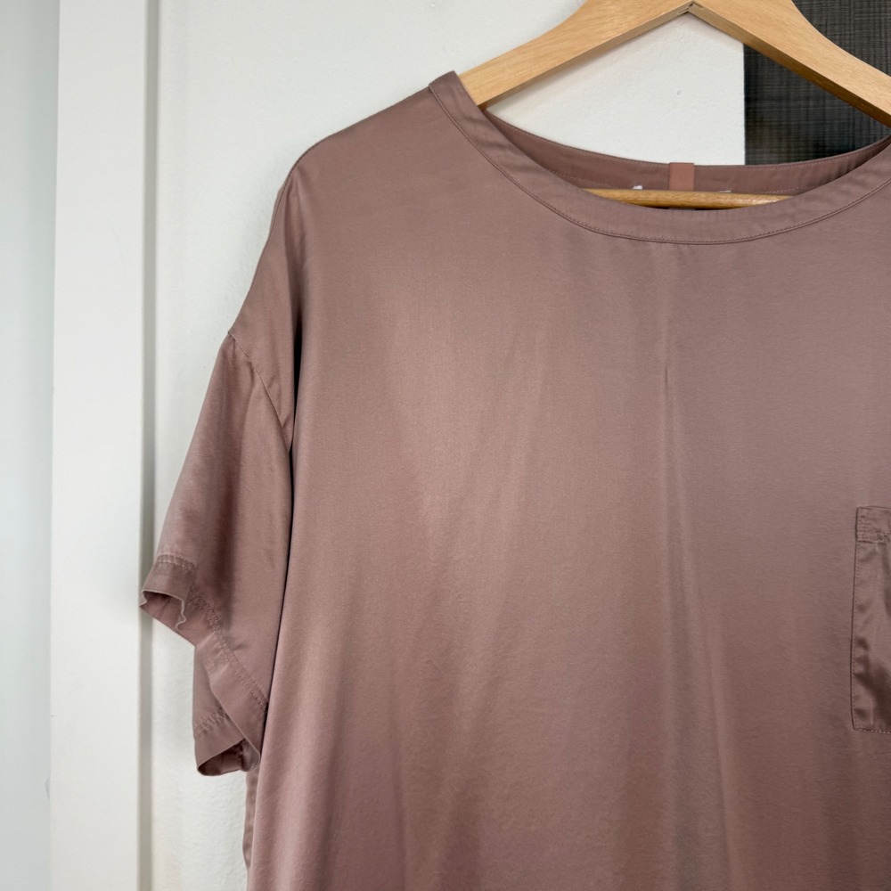 Lunya Washable Silk Tee Otium Tan Short Sleeve Size XS/S - Picture 7 of 14
